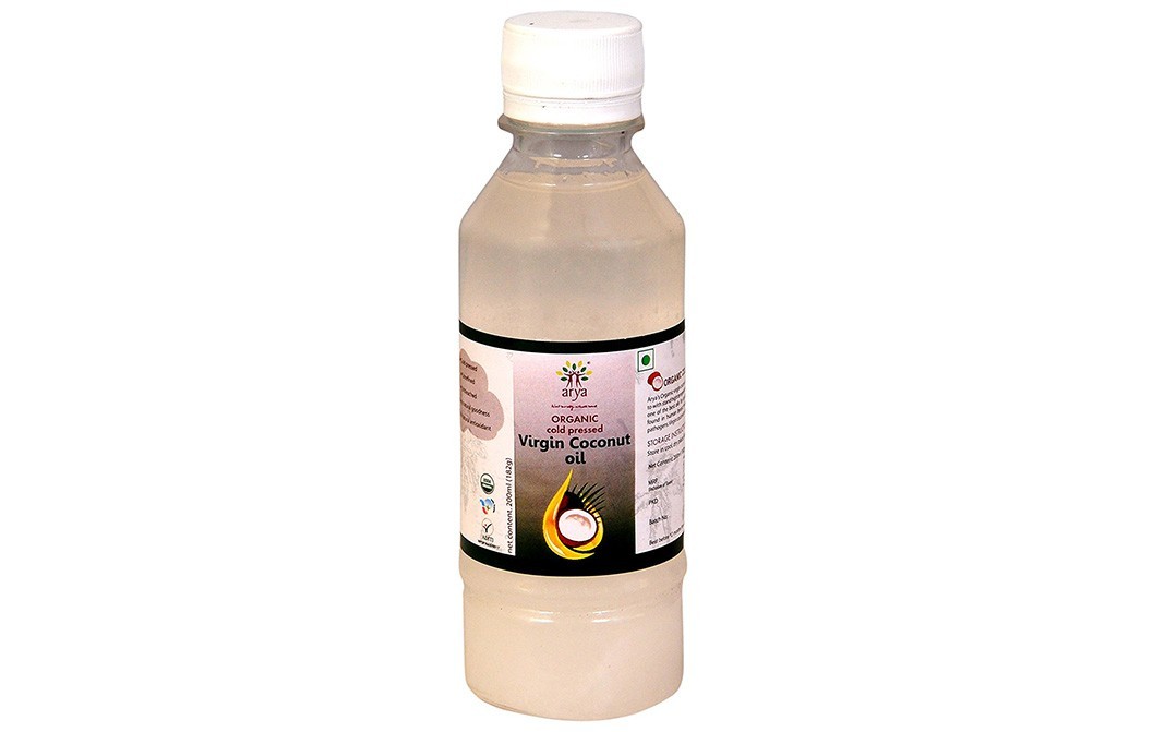 Arya Organic Cold Pressed Virgin Coconut oil   Bottle  200 millilitre
